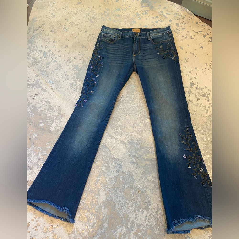 Embroidered Blue Jeans